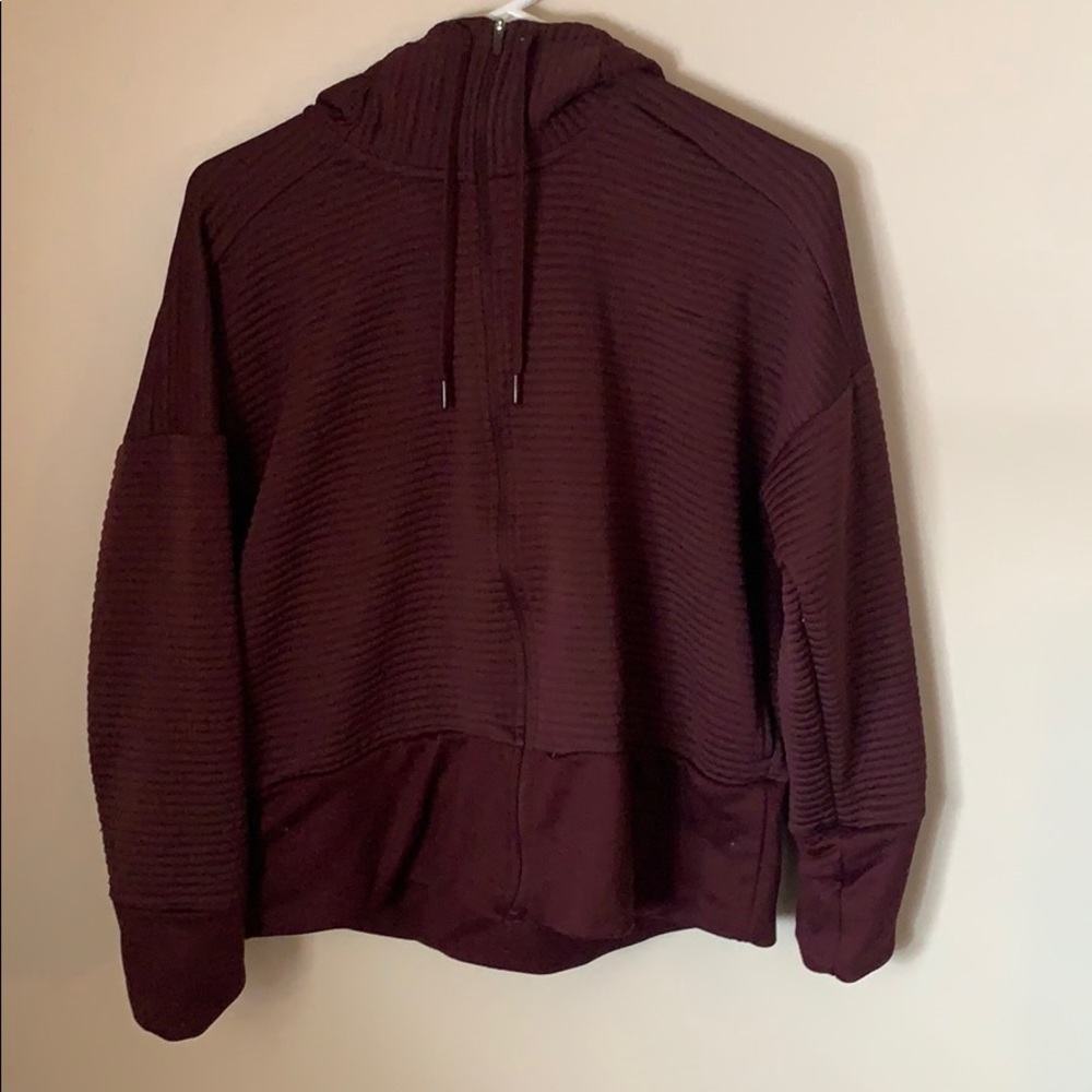 Maroon Nike zip-up hoodie
